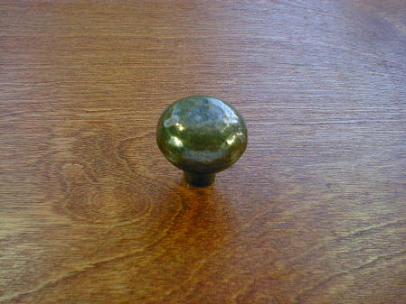 antique brass finish mission solid round knob