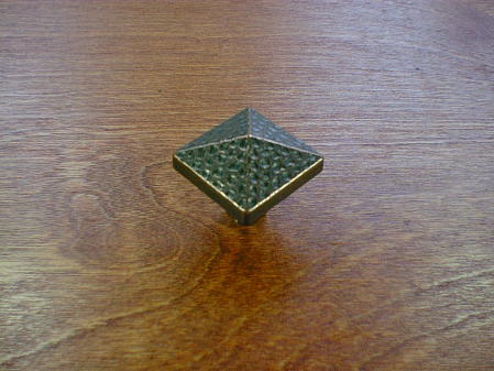 antique copper finish mission sq pyramid knob