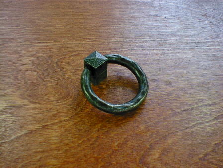 weathered bronze finish mission ring bail pull