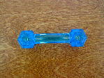brilliant blue glass bridge handle w/nickel bolts
