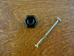solid black glass small knob w/nickel bolt
