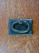 distressed black finish mission horizontal oval bail pull (sm)