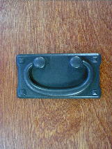 distressed black finish mission horizontal bail pull