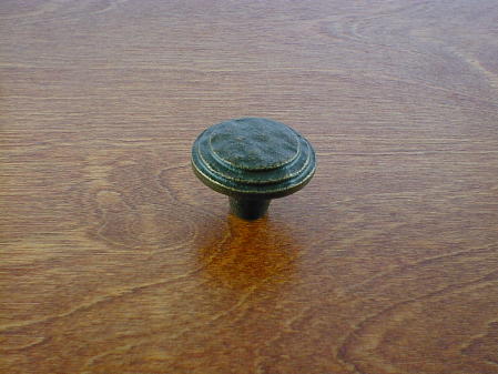 satin bronze arts crafts round knob (sm)