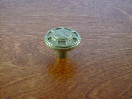natural white bronze arts crafts round sheild knob
