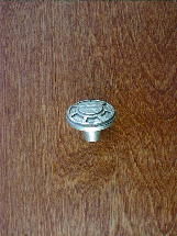 natural white bronze arts crafts round sheild knob