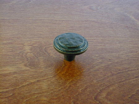 satin bronze arts crafts round knob (lg)