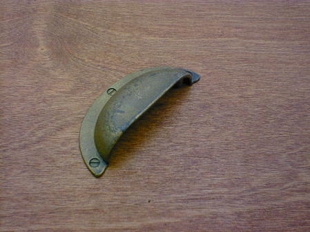 CH-6400.03 old brass curved top decorative finger cup pull craftsmanhardware.com