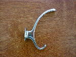 chrome finish cast modern c shape coat hook