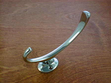 chrome finish cast modern c shape coat hook ch7325ch