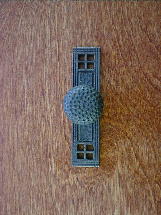 satin bronze arts crafts backplate w/round knob ch7411sb