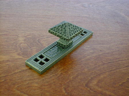 ch-7515ep old english pewter arts crafts pyramid square knob