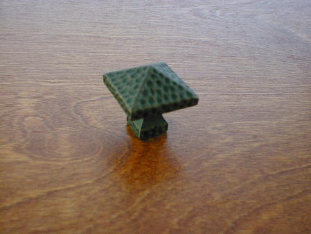 CH-8211sb satin bronze arts crafts pyramid square knob