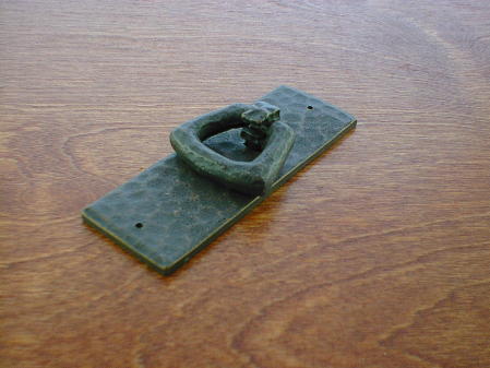 CH-8611sb satin bronze wavey backplate arts crafts pendant pull