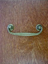 CH-92.102 antique brass button rosette drop bail pull Craftsmanhardware.com