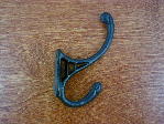 black cast scroll schoolhouse coat hook 