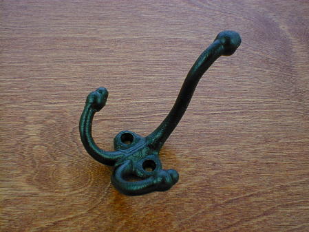 black cast triple acorn hall closet coat hook ch9903oi