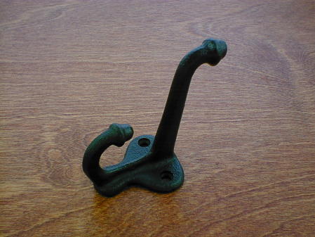 black cast double acorn mudroom coat hook ch9904oi