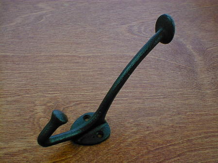 black cast mission hallstand coat hook (lg) ch9905oi