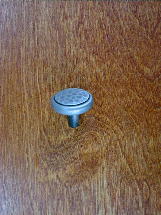 antique pewter finish round mushroom knob