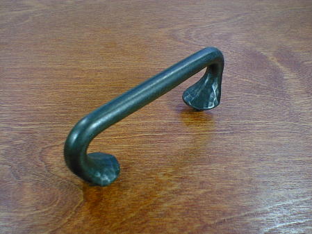 flat black iron finish peened base solid handle (lg)
