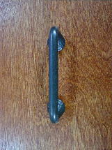 flat black iron finish peened base solid handle (lg)