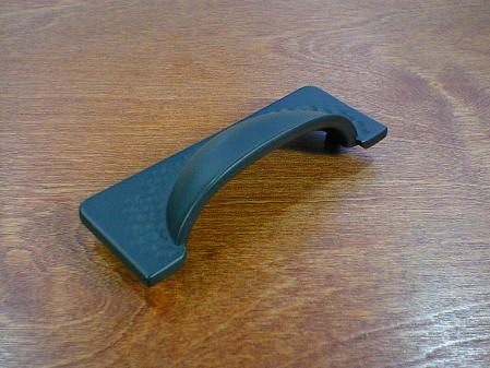 flat black iron finish peened finger bin pull