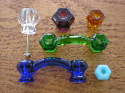 Glass colored glass hexagonal knobs bridge handles Craftsmanhardware.com