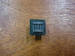 vintage bronze traditional fluted base square knob (sm)