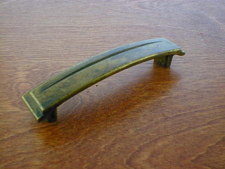 old brass art deco style convex handle (sm) ch134703