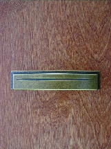 ch134709 antique brass art deco style smooth face handle (sm)