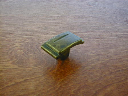 old brass art deco style smooth surface knob ch152903