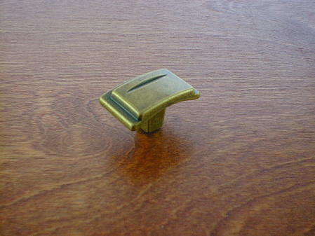 antique brass art deco style convex knob ch152909