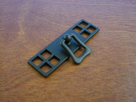 oil rubbed bronze smooth backplate w/drop bail pull