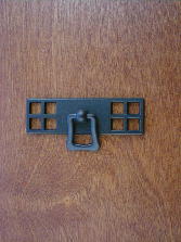 oil rubbed bronze smooth backplate w/drop bail pull